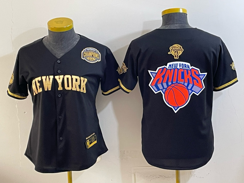 Youth New York Knicks blank black 2026 Nike NBA jersey 0715012